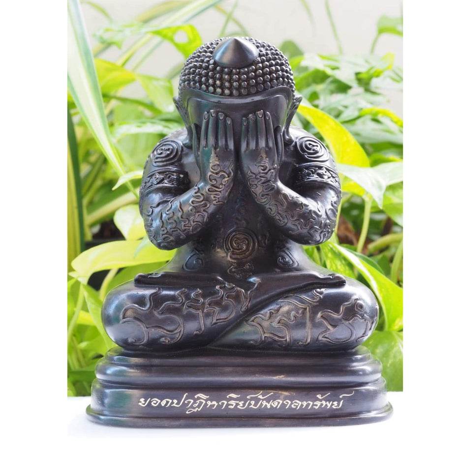 Phra Pidta Bucha Statue – Miracle of Wealth Edition (Blessed Dark Alloy) by Luang Pho Yod, Limited 99 pcs - Thai Blessing Co