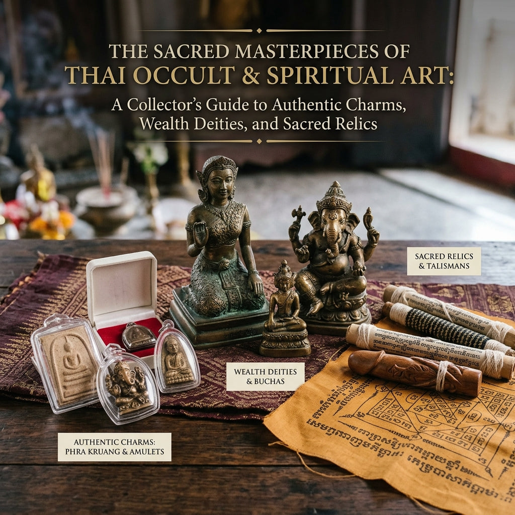 The Sacred Masterpieces of Thai Occult & Spiritual Art: A Collector’s Guide to Authentic Charms, Wealth Deities, and Sacred Relics