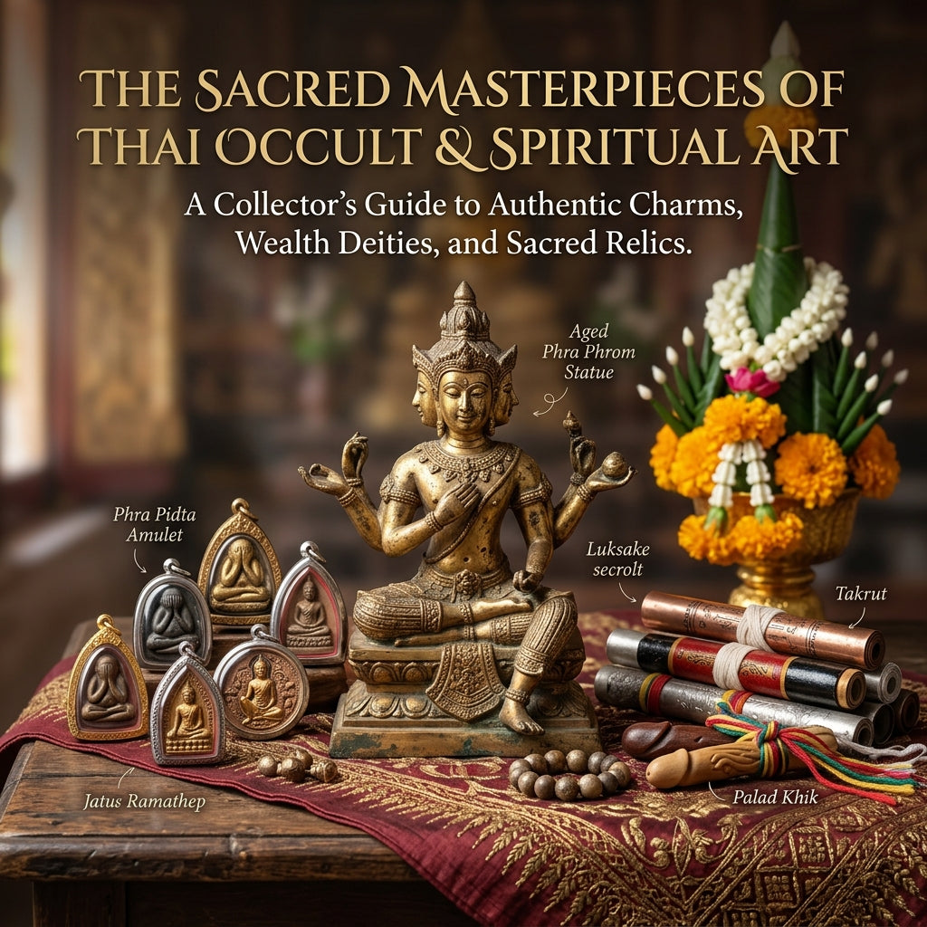 The Sacred Masterpieces of Thai Occult & Spiritual Art: A Collector’s Guide to Authentic Charms, Wealth Deities, and Sacred Relics