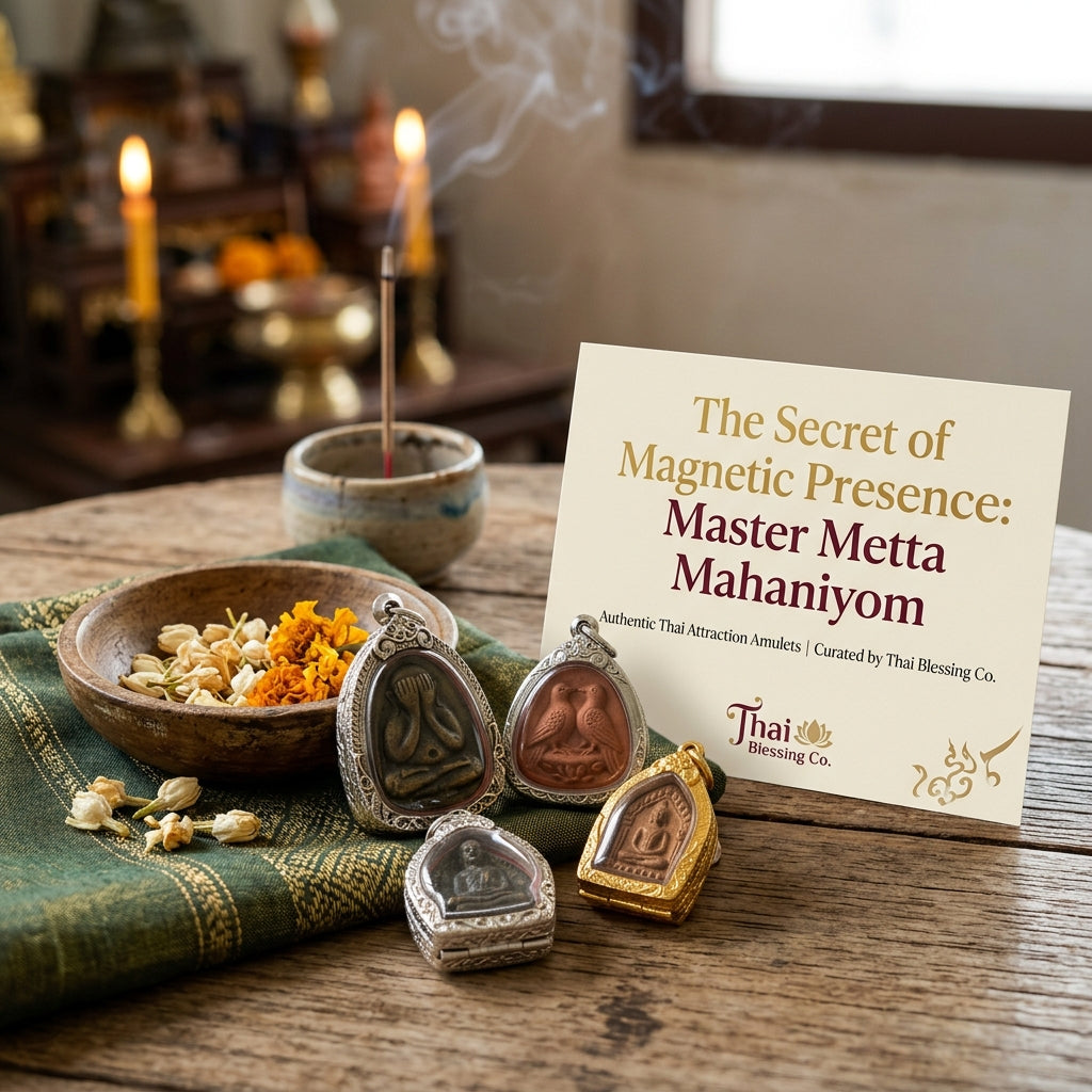 The Secret of Magnetic Presence: Master Metta Mahaniyom with Authentic Thai Attraction Amulets | Thai Blessing Co