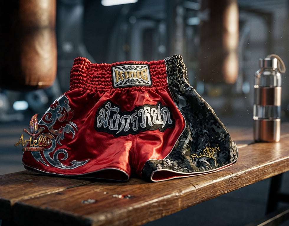 🥊 FLUORY Professional Muay Thai Shorts - High-Performance Polyester Training Trunks for Men, Women & Kids - Quick-Dry Breathable Kickboxing Gear - Advanced Combat Sports Apparel for MMA & Boxing Excellence