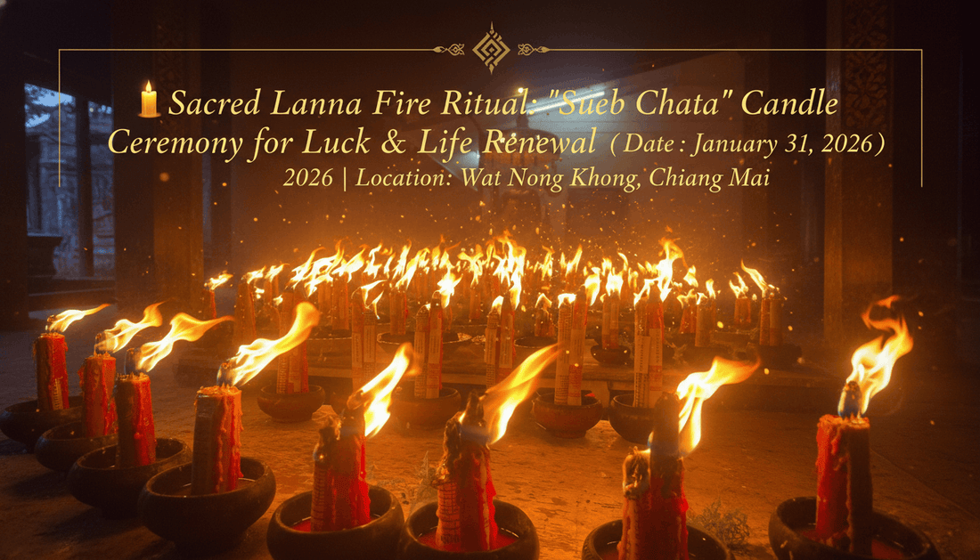 🕯️ Sacred Lanna Fire Ritual: "Sueb Chata" Candle Ceremony for Luck &amp; Life Renewal (Date: January 31, 2026 | Location: Wat Nong Khong, Chiang Mai) - Thai Blessing Co By RURUECHA