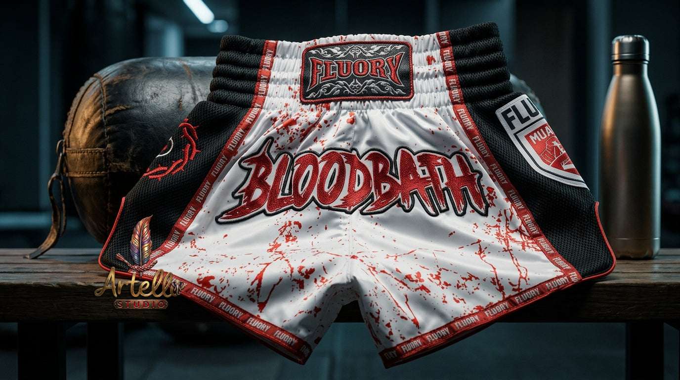 🥊 FLUORY Professional Muay Thai Shorts - High-Performance Polyester Training Trunks for Men, Women & Kids - Quick-Dry Breathable Kickboxing Gear - Advanced Combat Sports Apparel for MMA & Boxing Excellence