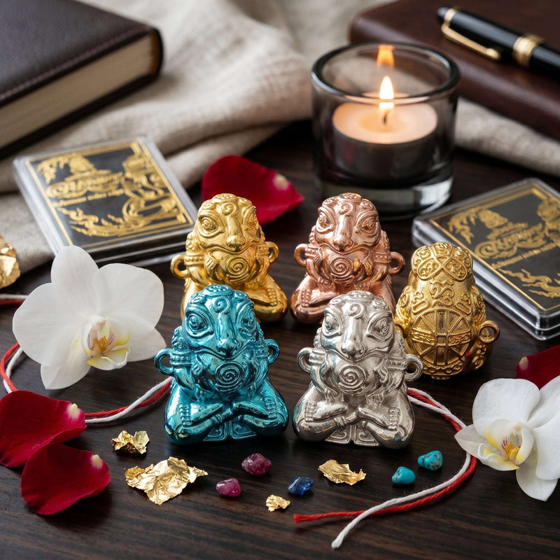 Kob Kin Deaun Celestial Wealth Frog & Moon Devourer Art Thai Blessing Co By RURUECHA