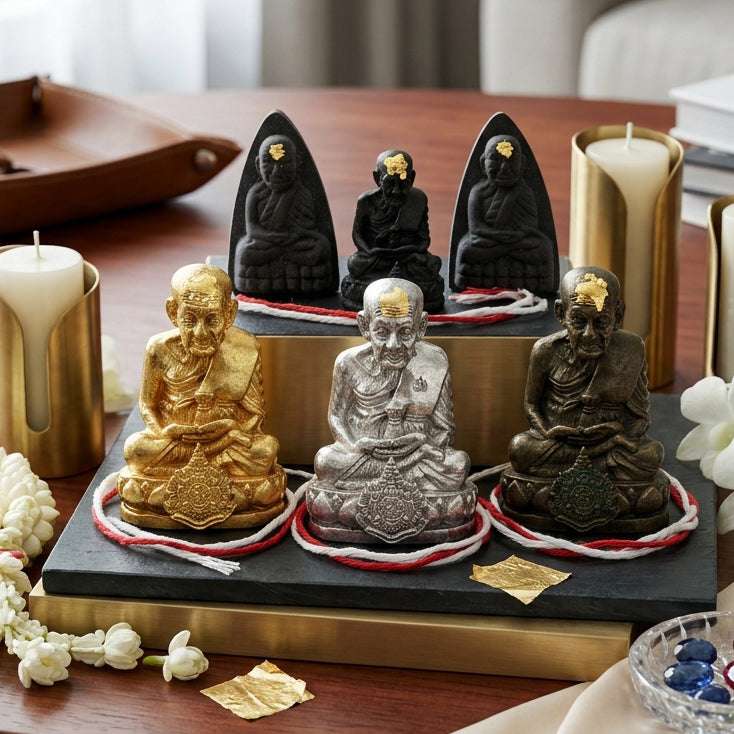 Luang Phu Thuad Legendary Guardian Monk & Miraculous Amulets Thai Blessing Co By RURUECHA