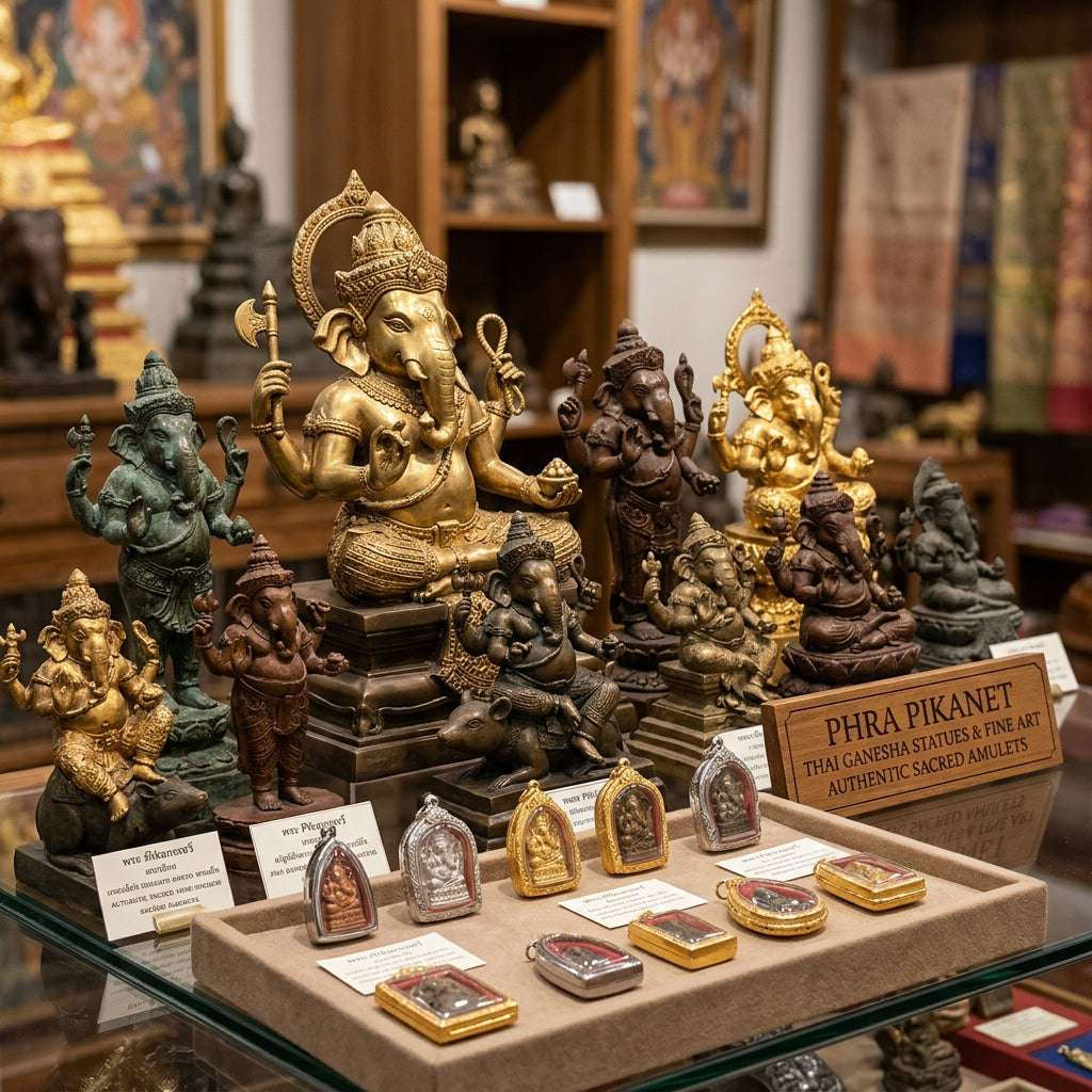 Phra Pikanet Thai Ganesha Statues & Fine Art Thai Blessing Co By RURUECHA