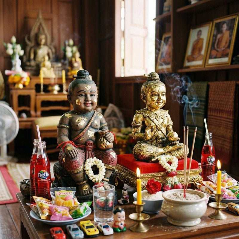 Sacred Kuman Thong & Golden Boy Spirit Thai Blessing Co By RURUECHA