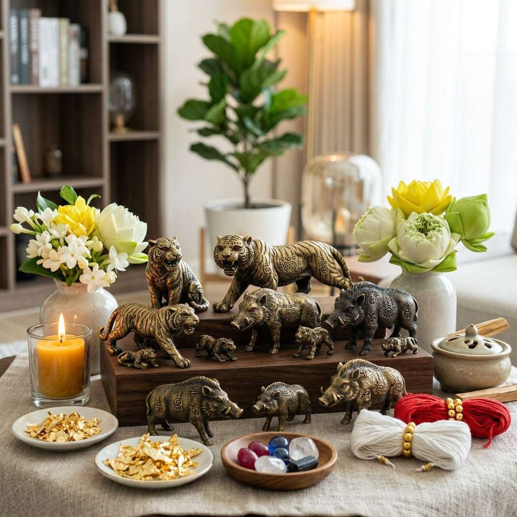 Suea Singh Sacred Tiger & Lion Power Artifacts Thai Blessing Co By RURUECHA