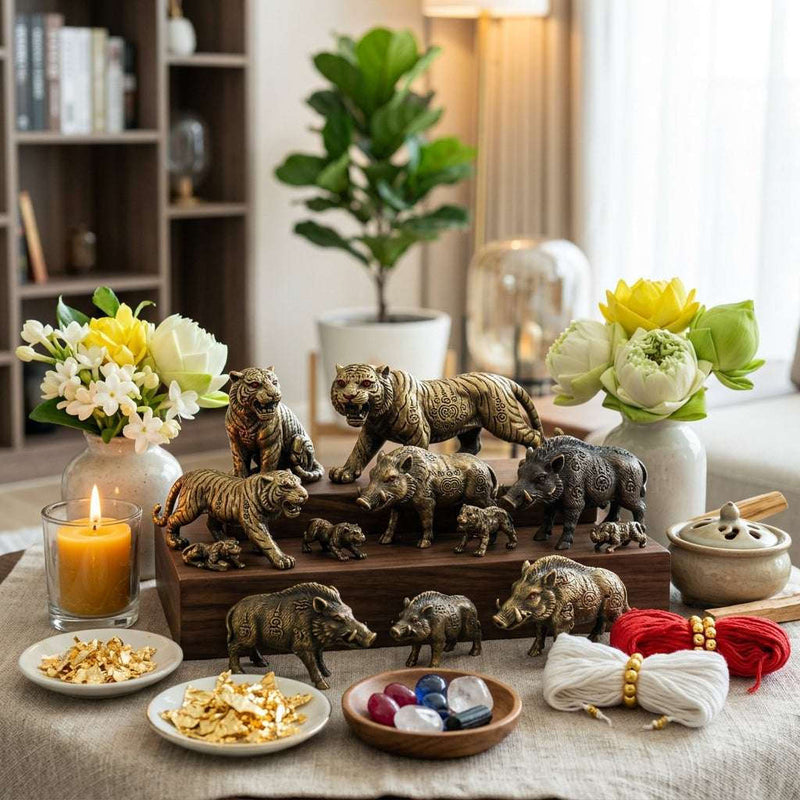 Suea Singh Sacred Tiger & Lion Power Artifacts Thai Blessing Co By RURUECHA