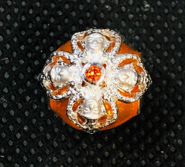 Phra Kru Pilat Thammavimon Blessing Amulet Bracelets ร้านค้าของฉัน Blue enamel Pink enamel Yellow enamel Pink enamel-Yellow enamel-Blue enamel-Green enamel-Orange enamel-Red enamel-Purple enamel-