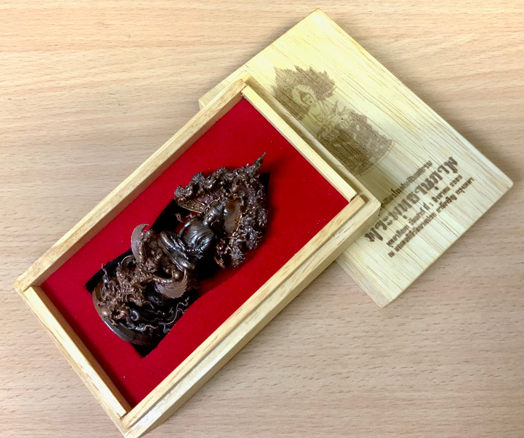 🐍 Phra Nak Prok "Phuttha Nuphap" Statue: 3-Inch Car Altar Size – Wild Copper (Maha Chanuan) – Ultimate Protection & Saturday Buddha