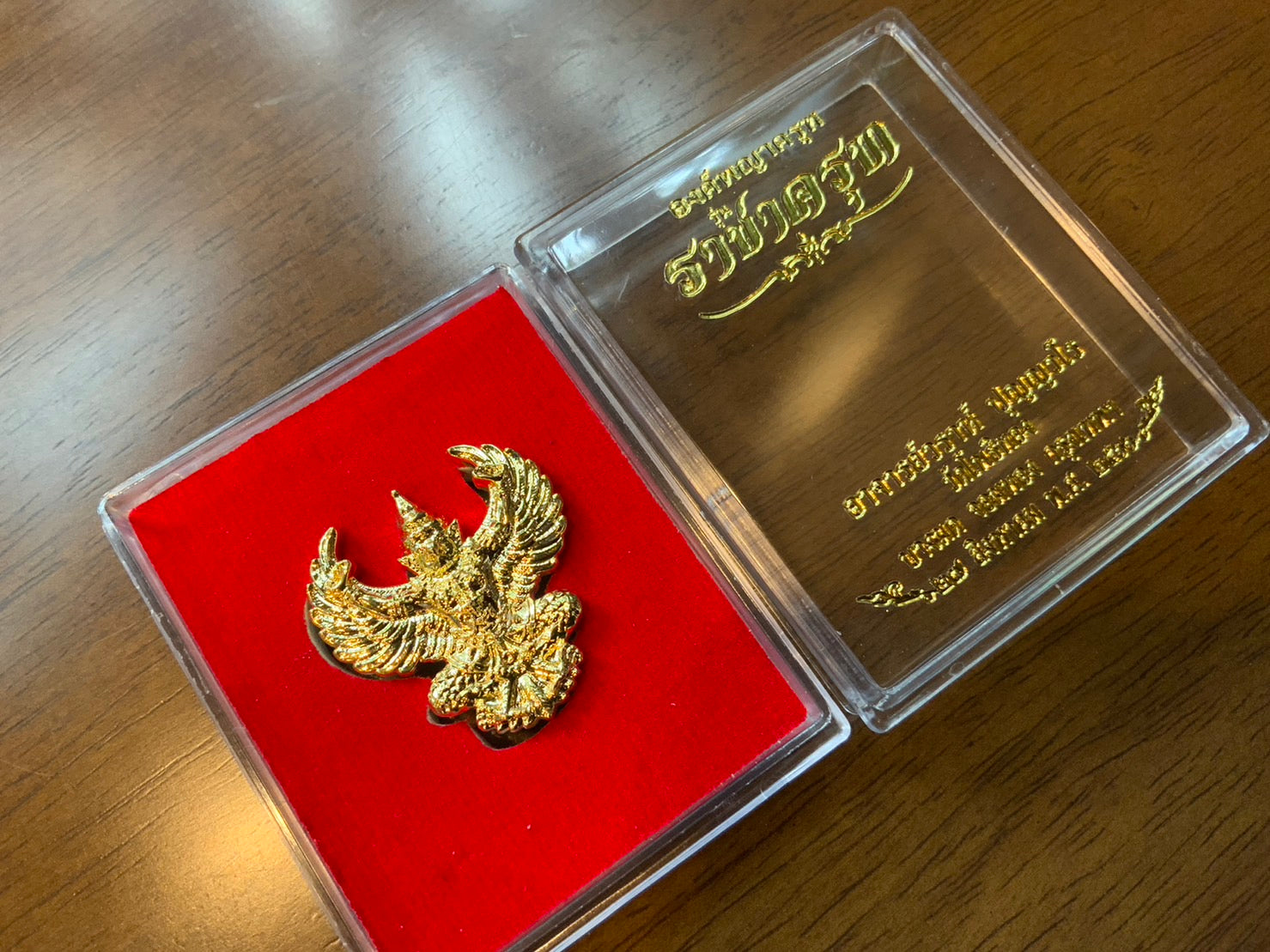 🦅 Phaya Krut "Racha Krut" (King of Garudas) Edition: Gold-Plated (Kalai Thong) – Luang Phor Wara, Wat Pho Thong – Ultimate Power & Royal Wealth