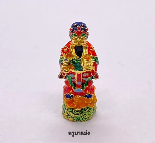 🧧 The "Open Luck" God of Wealth: Chai Sing Ear (Cai Shen Ye) by Kruba Baeng (Mini Size) Gold plated enamel