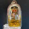Ngung Nang Long Figurine for Attraction & Prosperity - 2025 Edition by Luang Phor Mian at Wat Chaniangwanaram Framed with herbal oil