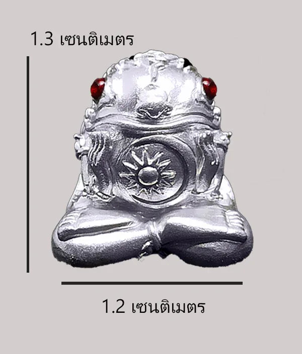 Miniature Iron Frog Amulet for Supreme Luck and Protection - Blessed Ancestral Wisdom from Doi Chom Wa by Master Chao Sa U Wijing Ta