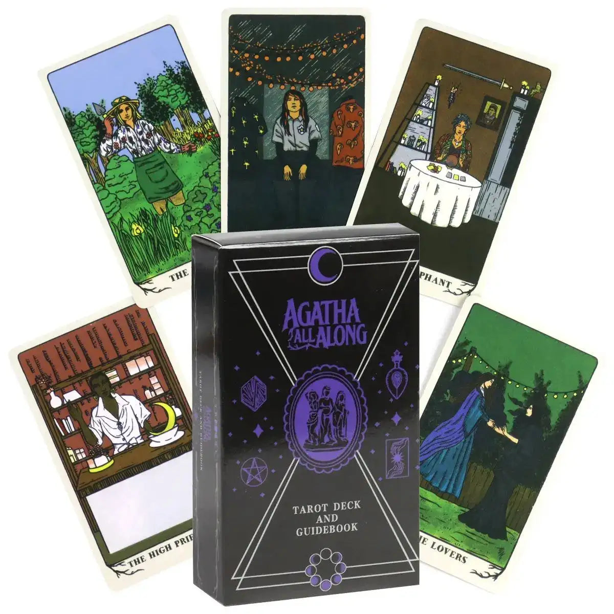 🌟 Agatha All Along Tarot – Unique 78-Card Deck Featuring Characters and Symbols from the Marvel Series for Spiritual Readings and Interactive Gameplay