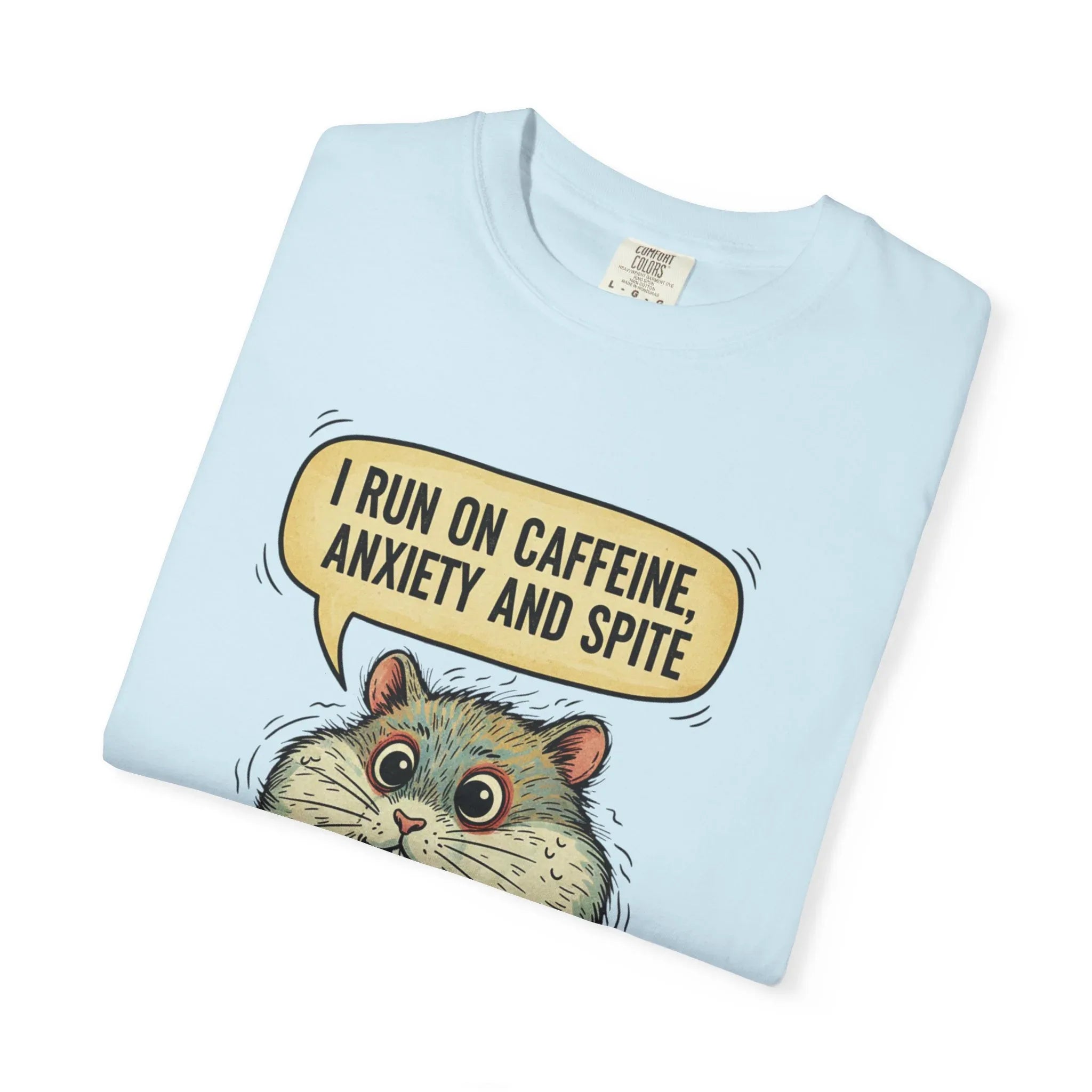 Funny Hamster Coffee Shirt - "Overthinking is My Cardio" T-Shirt - Caffeine Anxiety and Spite Gift - Sarcastic Mental Health Graphic Tee - Retro Jittery Hamster Overthinker Gift