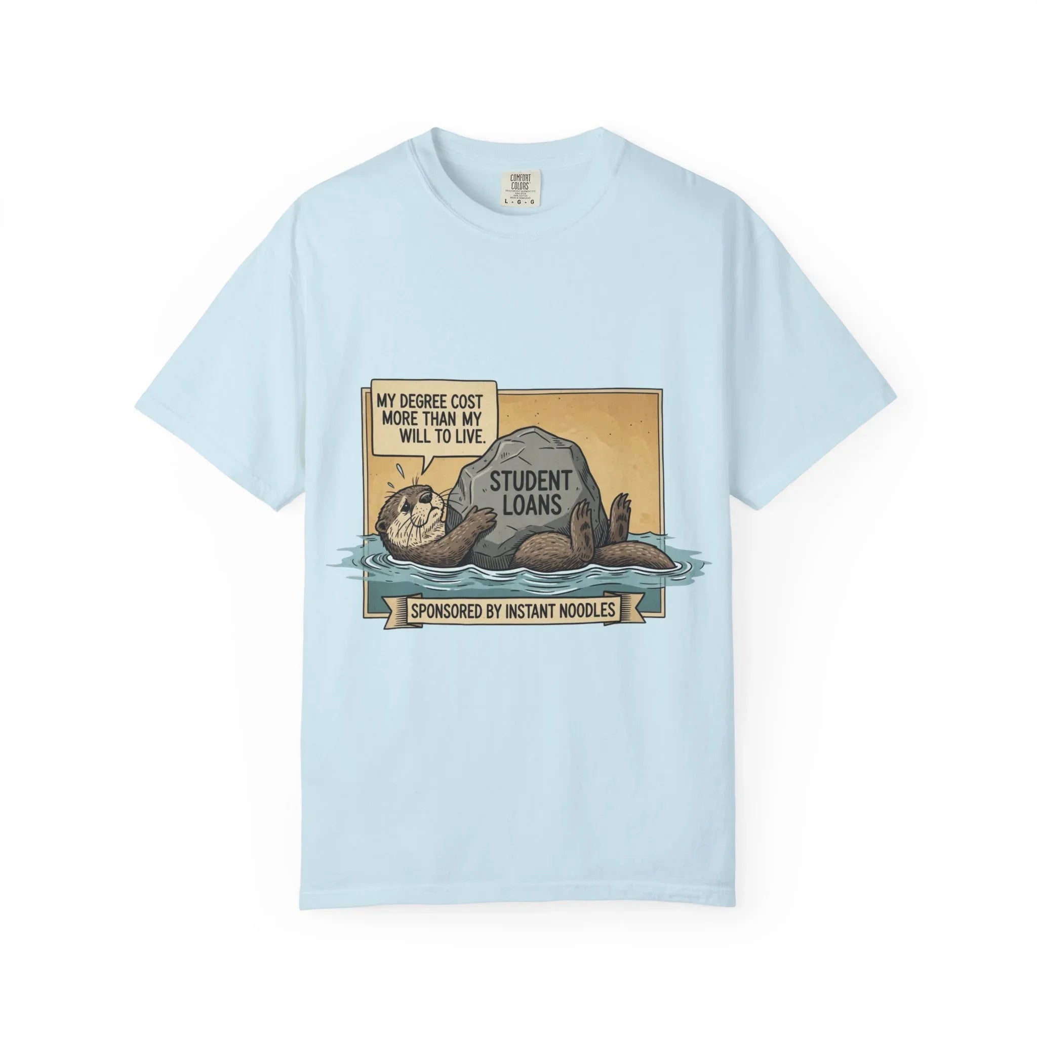 Funny Girl Math Shirt Hamster Saving Plan Tee Student Loan Otter Shirt Financially Stable Sloth Broke Life Gift Sarcastic Adulting Humor Chambray