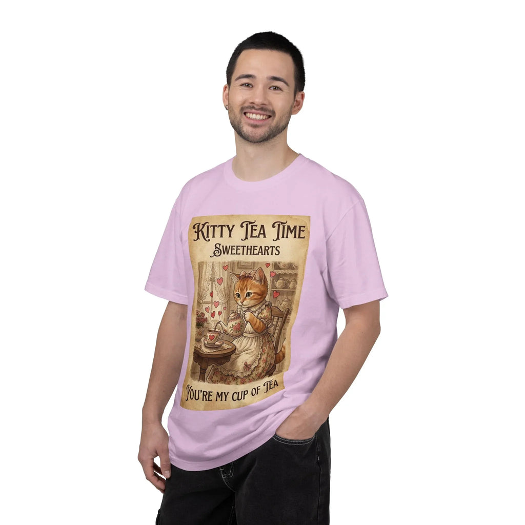 Kitty Tea Time T-Shirt | Vintage Cat Youre My Cup of Tea Graphic Tee | Retro Cozy Cat Lover Gift Shirt
