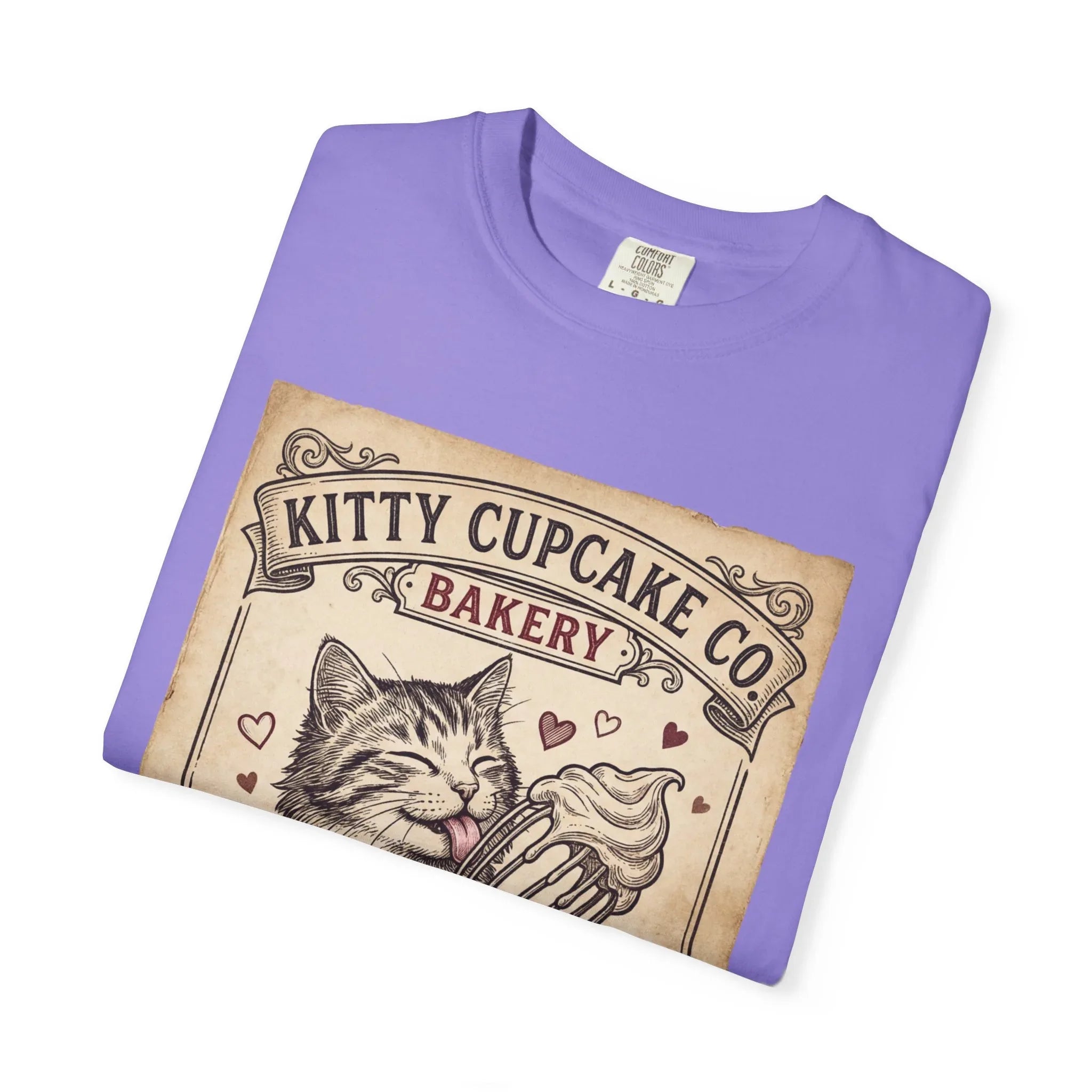 Kitty Cupcake Co T-Shirt | Vintage Cat Bakery Youre the Sprinkle to My Heart Graphic Tee