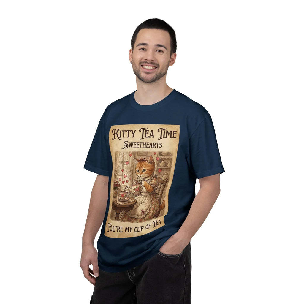 Kitty Tea Time T-Shirt | Vintage Cat Youre My Cup of Tea Graphic Tee | Retro Cozy Cat Lover Gift Shirt