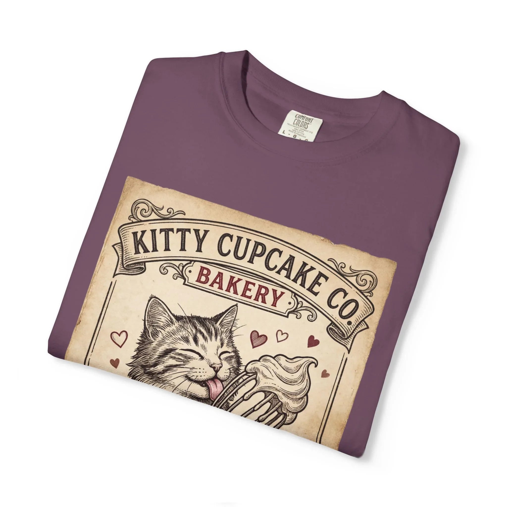 Kitty Cupcake Co T-Shirt | Vintage Cat Bakery Youre the Sprinkle to My Heart Graphic Tee