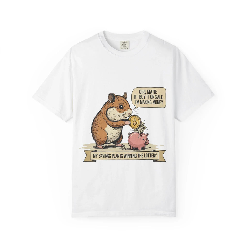 Funny Girl Math Shirt Hamster Saving Plan Tee Student Loan Otter Shirt Financially Stable Sloth Broke Life Gift Sarcastic Adulting Humor