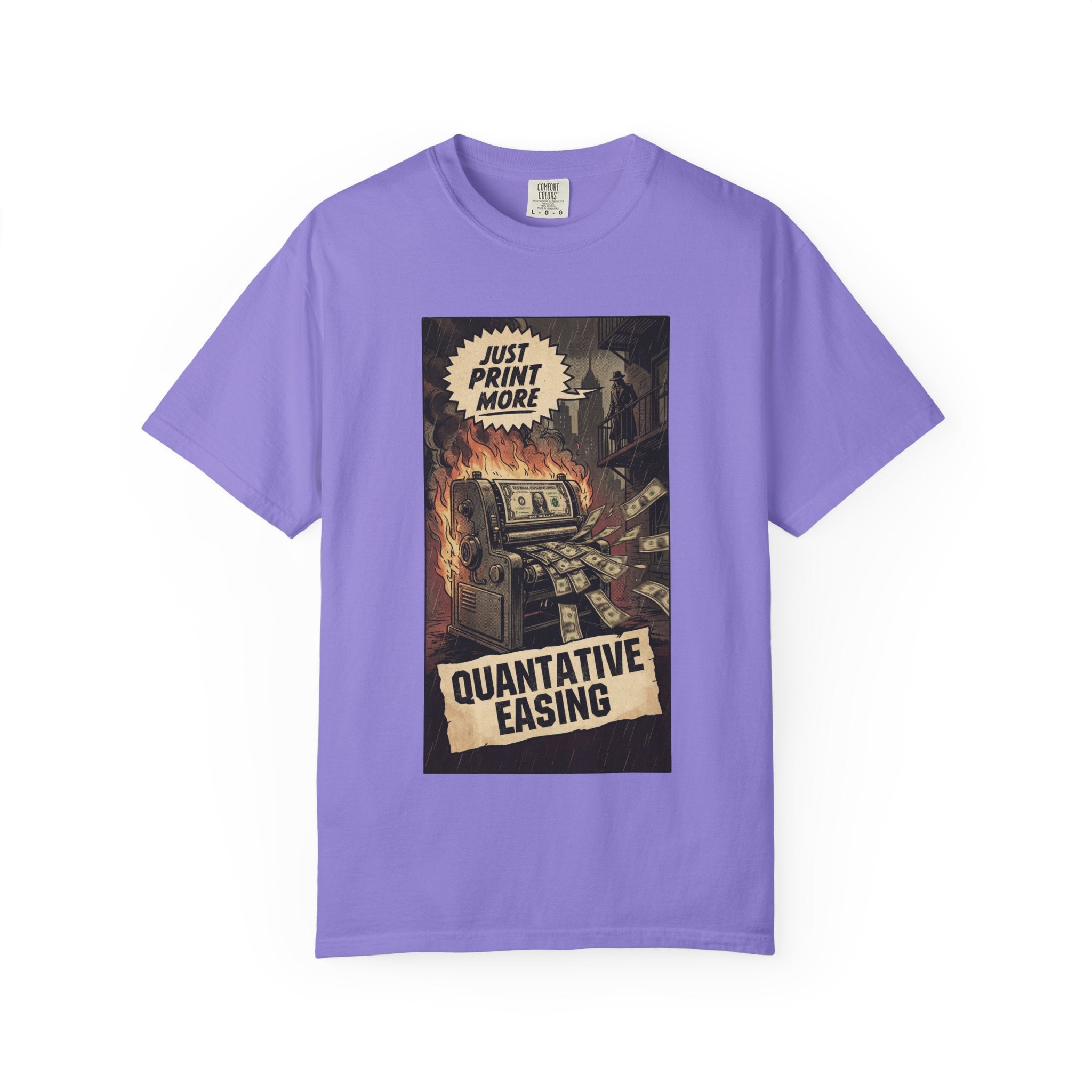 Satirical Finance T-Shirt, Toxic Work Culture Shirt, Market Correction Bear vs Bull Tee, Inflation $1000 Burger Graphic, Vintage Grunge Streetwear Violet
