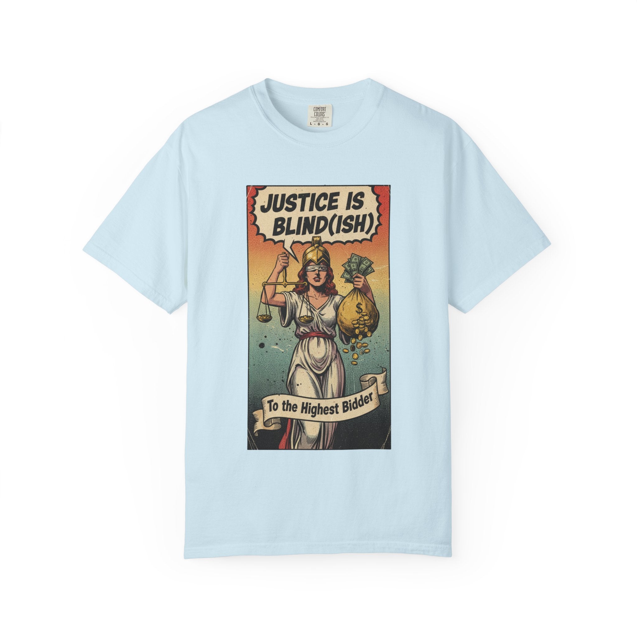 Vintage Satirical T-Shirt | Political Theater & System is Rigged Retro Tee | Sarcastic Dark Humor Shirt | Unisex Premium Cotton Graphic Tee Chambray