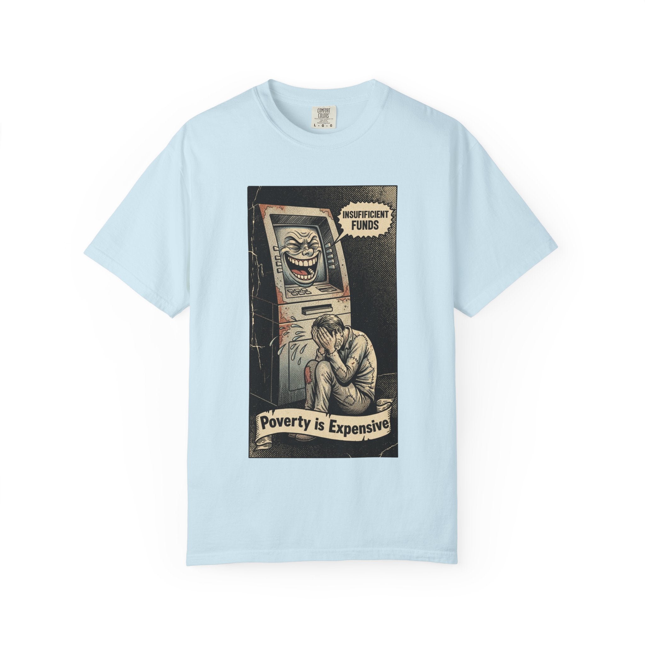 Vintage Satirical T-Shirt | Political Theater & System is Rigged Retro Tee | Sarcastic Dark Humor Shirt | Unisex Premium Cotton Graphic Tee Chambray