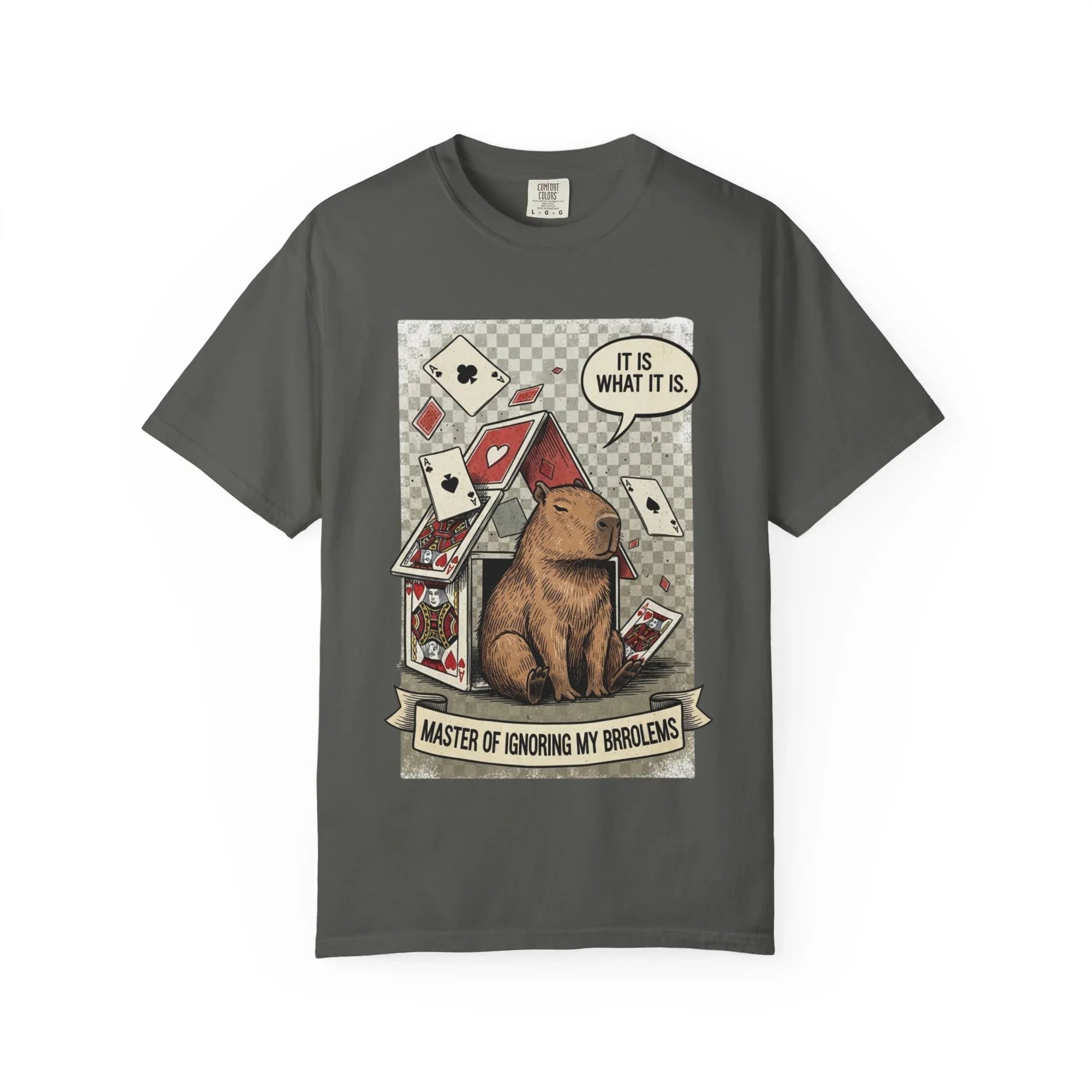Funny Capybara Shirt - "It Is What It Is" Hoodie - Stoic Animal Gift - Mental Health Awareness Sweatshirt - Ignoring Problems Meme Tee - Chaos Graphic Top Pepper