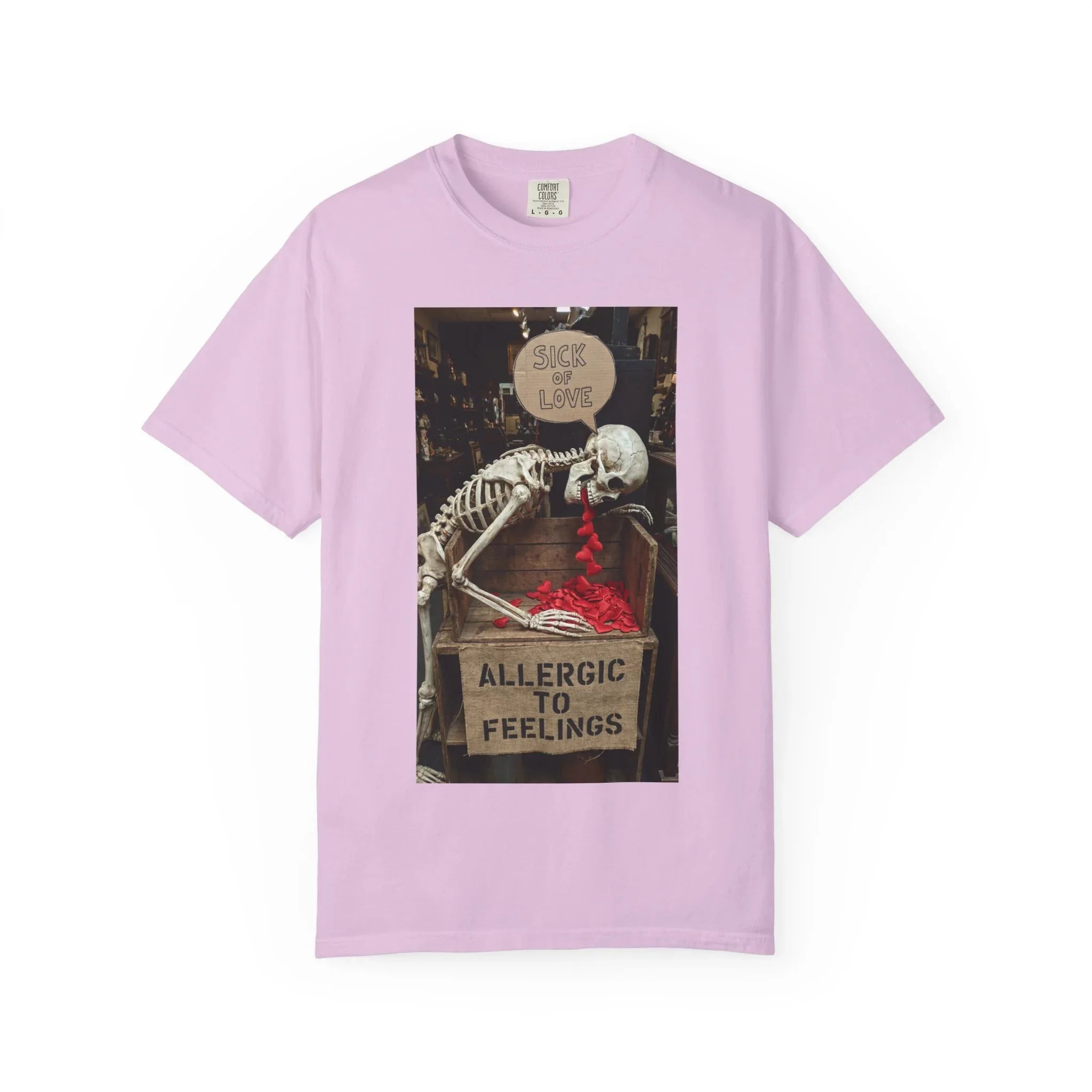 Any Century Now" Skeleton Graphic Tee - Sick of Love & Allergic To Feelings Edition Orchid