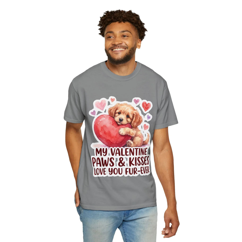Puppy Heart Valentine T-Shirt | Paws & Kisses Love You Fur-Ever Dog Graphic Tee