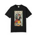 Funny Parrot Gamer Shirt - Vintage Comic Pop Art T-Shirt - Retro Macaw Bird "Mic Check" Graphic Tee - Sarcastic Podcast & Streamer Gift - Aesthetic Bird Lover Streetwear Black