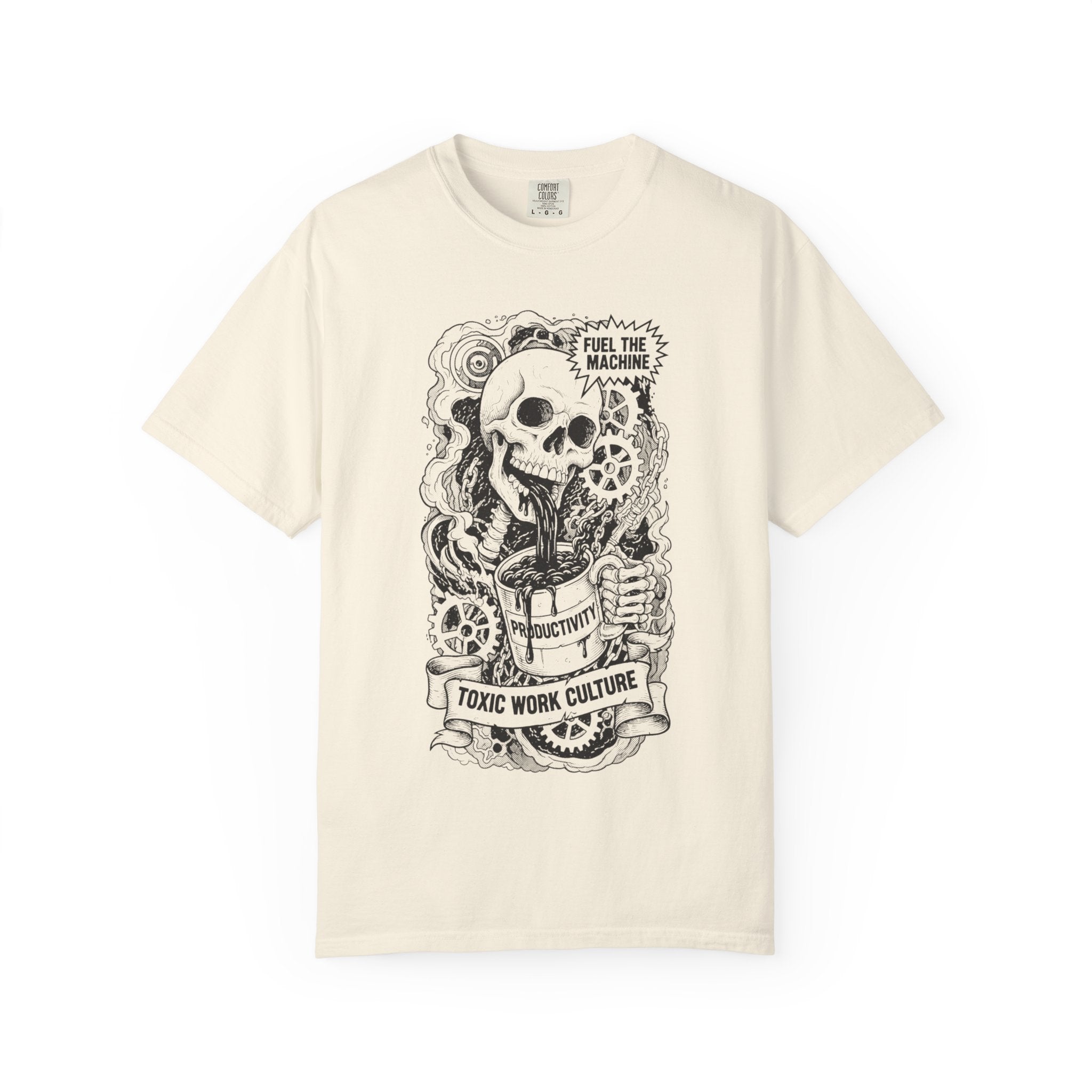 Born In Debt Shirt Vintage Comic Graphic Tee Anti Capitalism Satire Social Commentary Gift Retro Consumerism Dark Humor Streetwear Top Ivory