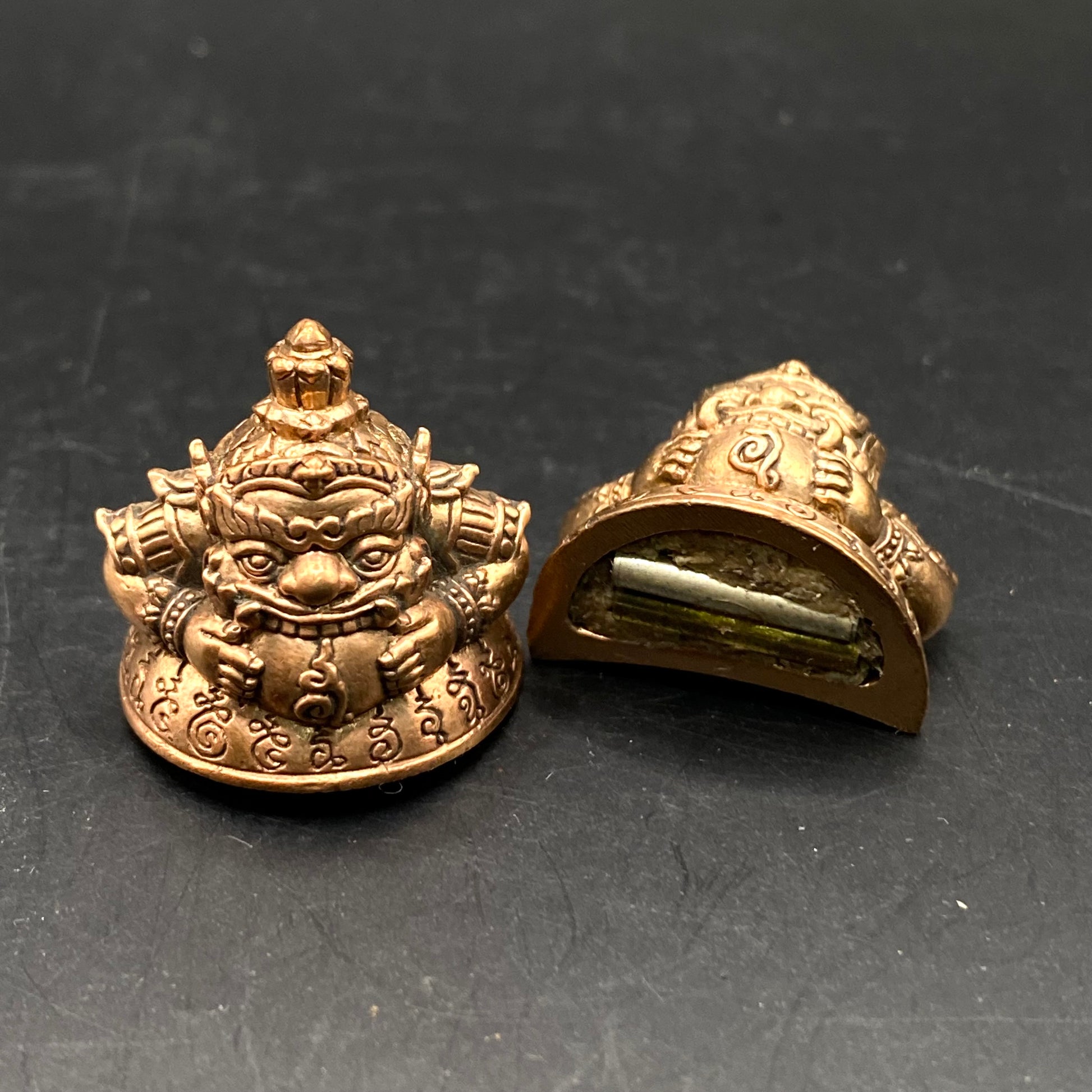 Rahu Amulet for Prosperity - Wealth Star Amulet 2568 | Sacred Protection from Wat Khao Cha-om Satin