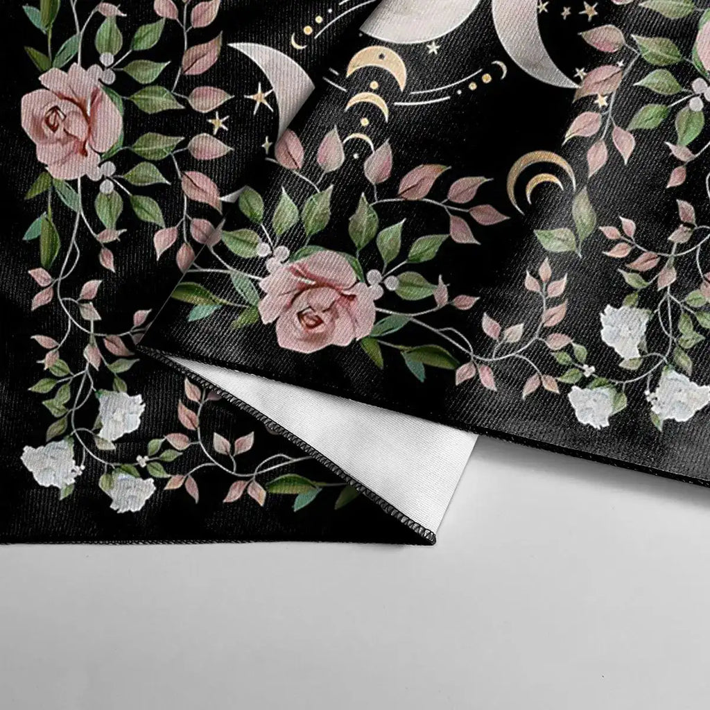 ✨12 Constellations Tarot Tablecloth – Durable Polyester Altar Cloth Featuring Zodiac Signs, Sun, Moon & Starry Sky Motifs