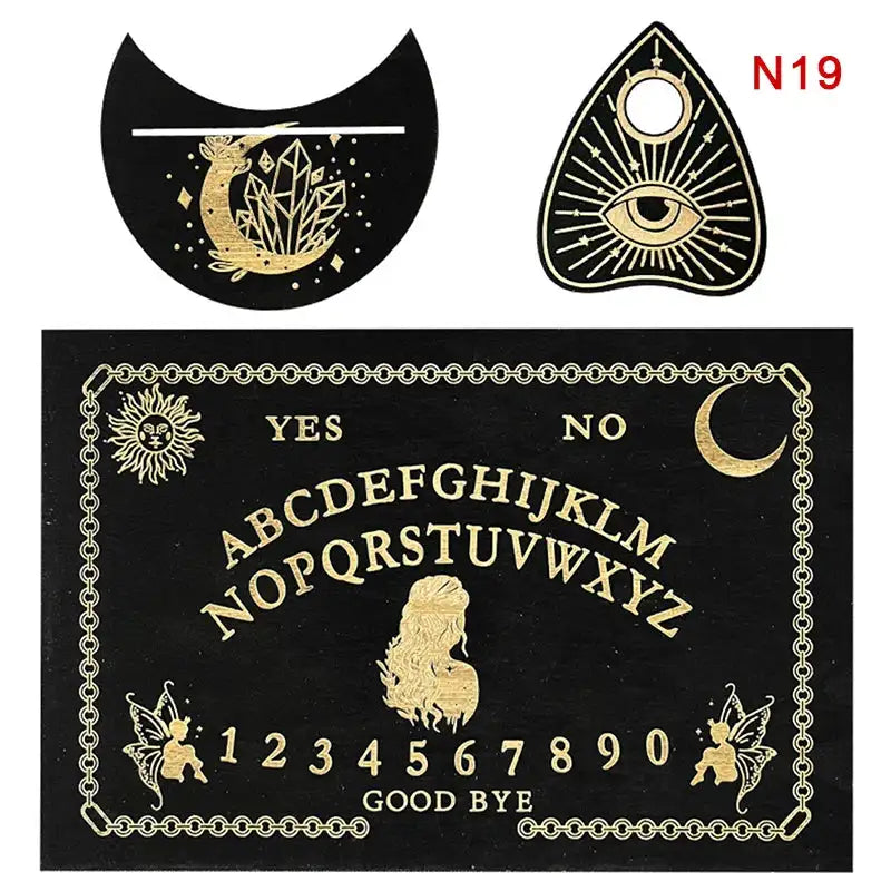 🔮 12-inch Wooden Divination Board with Engraved Philosophical Messages – Witch’s Pendulum Board Set 19