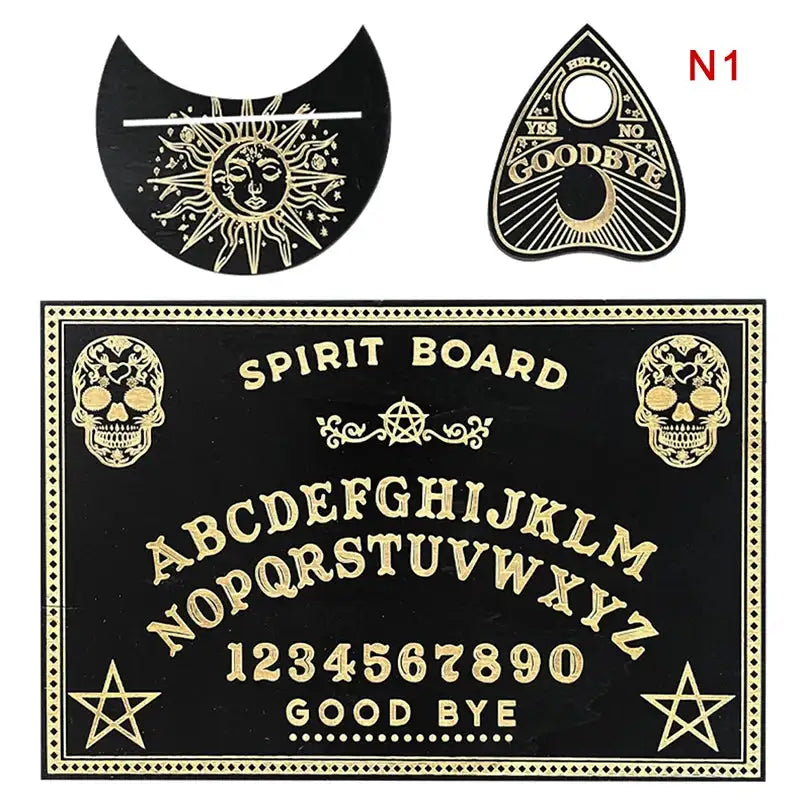 🔮 12-inch Wooden Divination Board with Engraved Philosophical Messages – Witch’s Pendulum Board Set 1