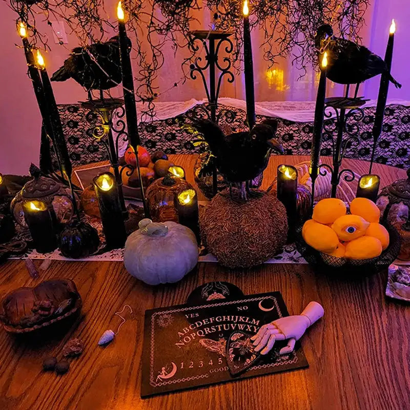 🔮 12-inch Wooden Divination Board with Engraved Philosophical Messages – Witch’s Pendulum Board Set