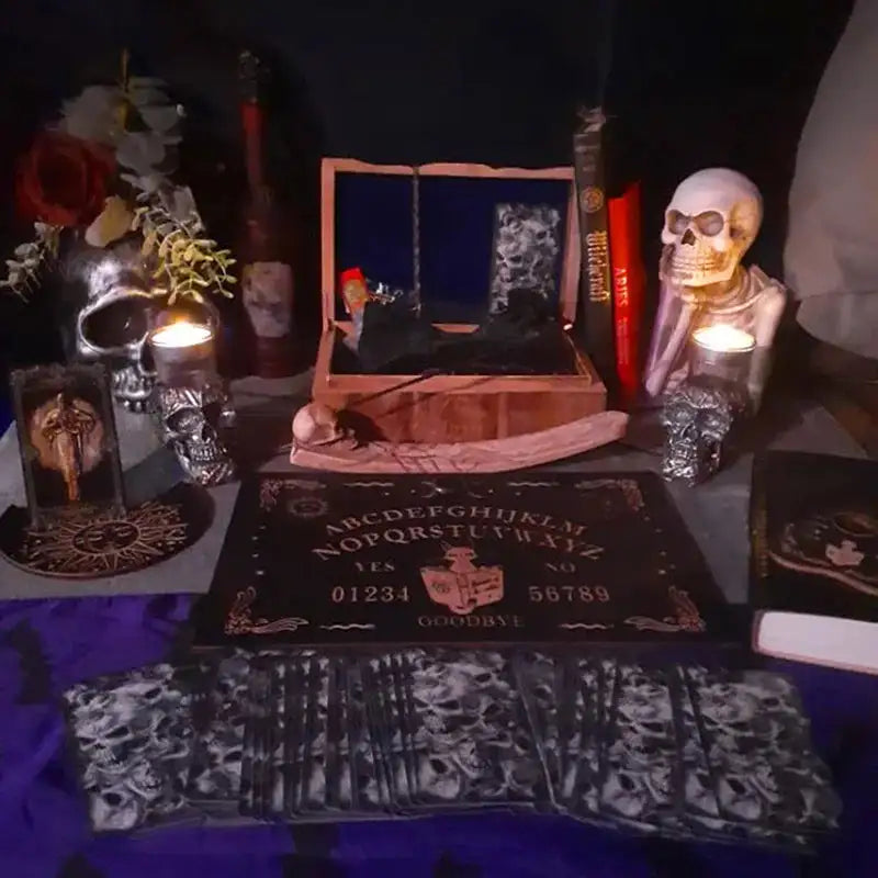 🔮 12-inch Wooden Divination Board with Engraved Philosophical Messages – Witch’s Pendulum Board Set