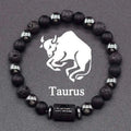 ✨ 12 Zodiac Constellation Signs Bracelet – Tiger Eye & Sparrow Picture Stone Beads – Virgo Charm Couple Jewelry for Men & Women 22 Taurus 8 mm Beads