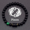 ✨ 12 Zodiac Constellation Signs Bracelet – Tiger Eye & Sparrow Picture Stone Beads – Virgo Charm Couple Jewelry for Men & Women 8 mm Beads