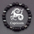 ✨ 12 Zodiac Constellation Signs Bracelet – Tiger Eye & Sparrow Picture Stone Beads – Virgo Charm Couple Jewelry for Men & Women 20 Capricorn 8 mm Beads