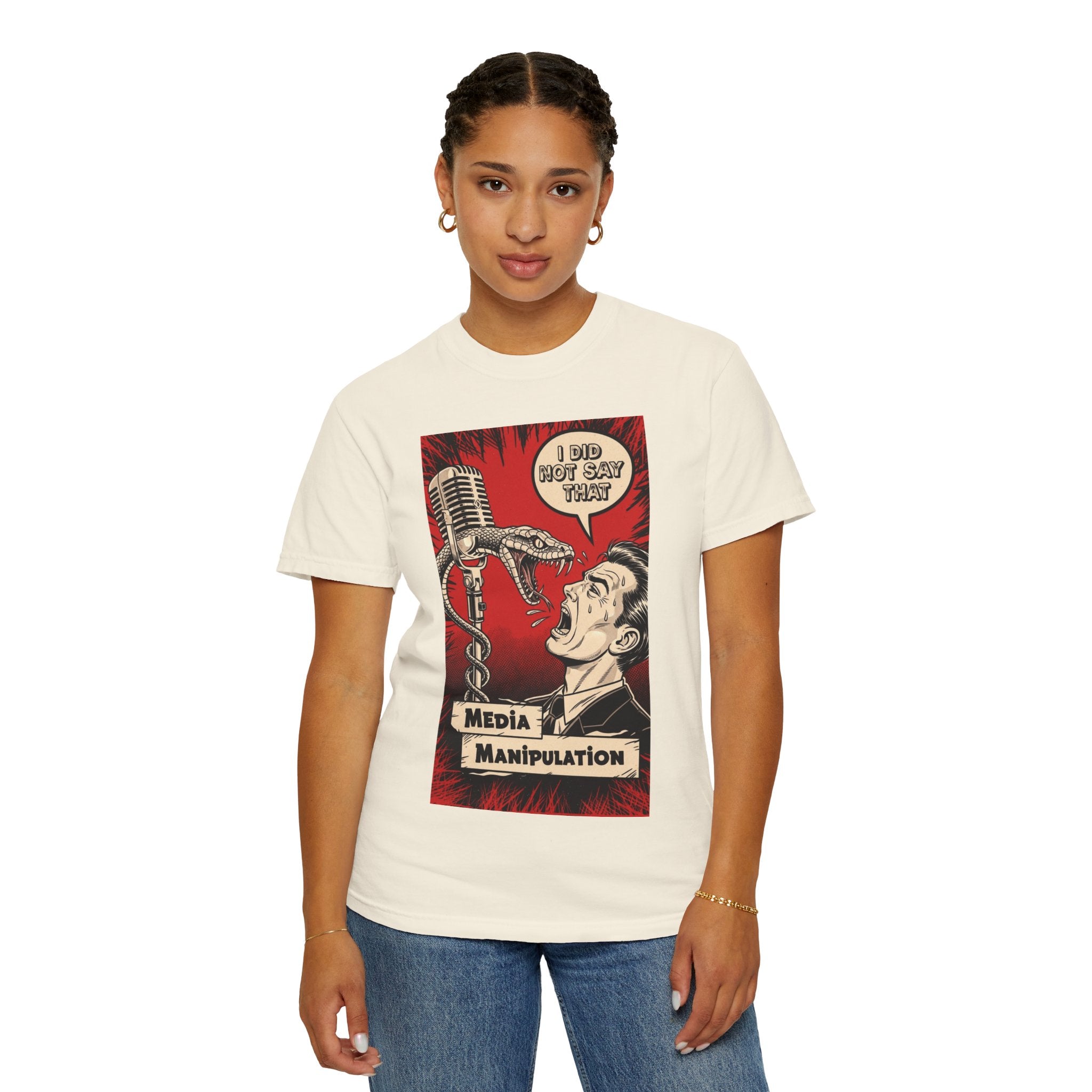 Vintage Satirical T-Shirt | Political Theater & Rigged System Retro Tee | Sarcastic Dark Humor Shirt | Unisex Premium Cotton Graphic Tee Ivory