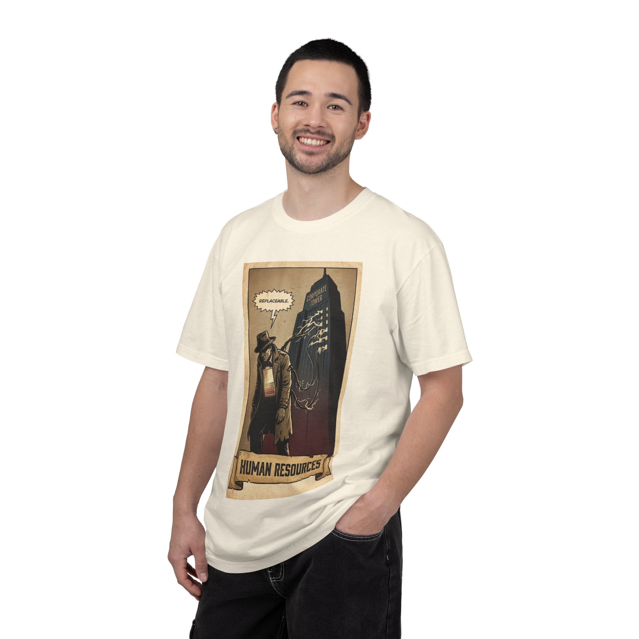 Human Resources Shirt - Funny Corporate Burnout Vintage Comic Tee - Sarcastic Office Life Gift for Coworkers - Retro Graphic Streetwear"