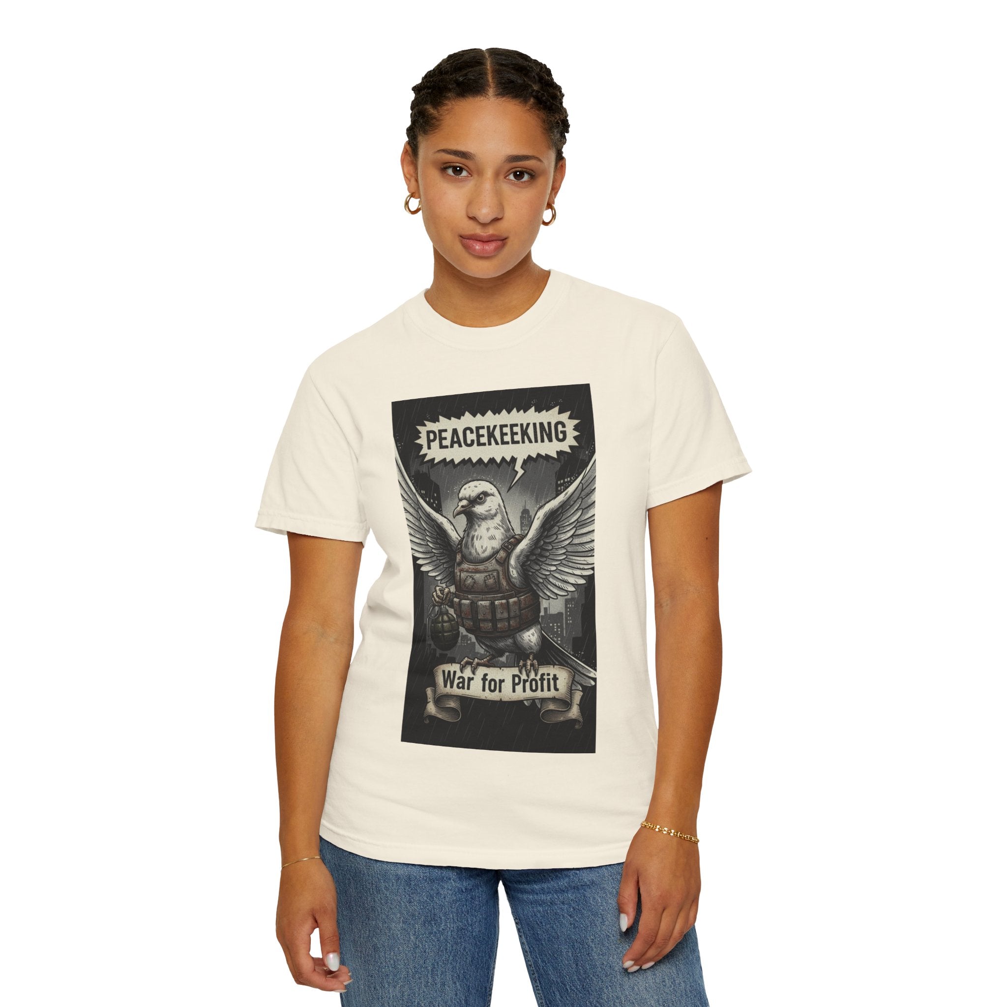 Vintage Satire Graphic Tee - Retro Political Comic Shirt - Media Manipulation & Anti-War Art - Sarcastic Social Commentary T-Shirt