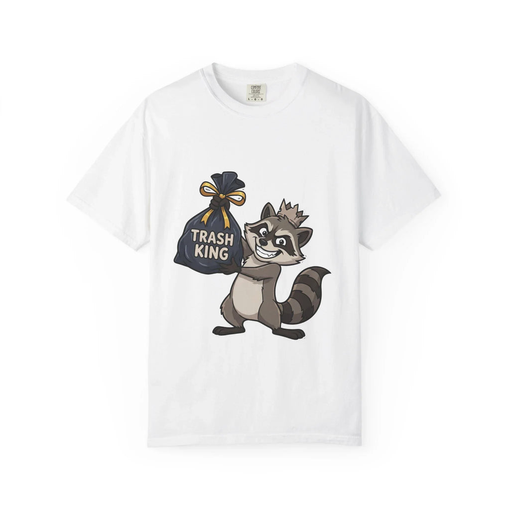Trash King Raccoon Shirt, Funny Trash Panda Tee, Crown Trash Bag Graphic T-Shirt, Meme Streetwear Gift, Sarcastic Animal Humor