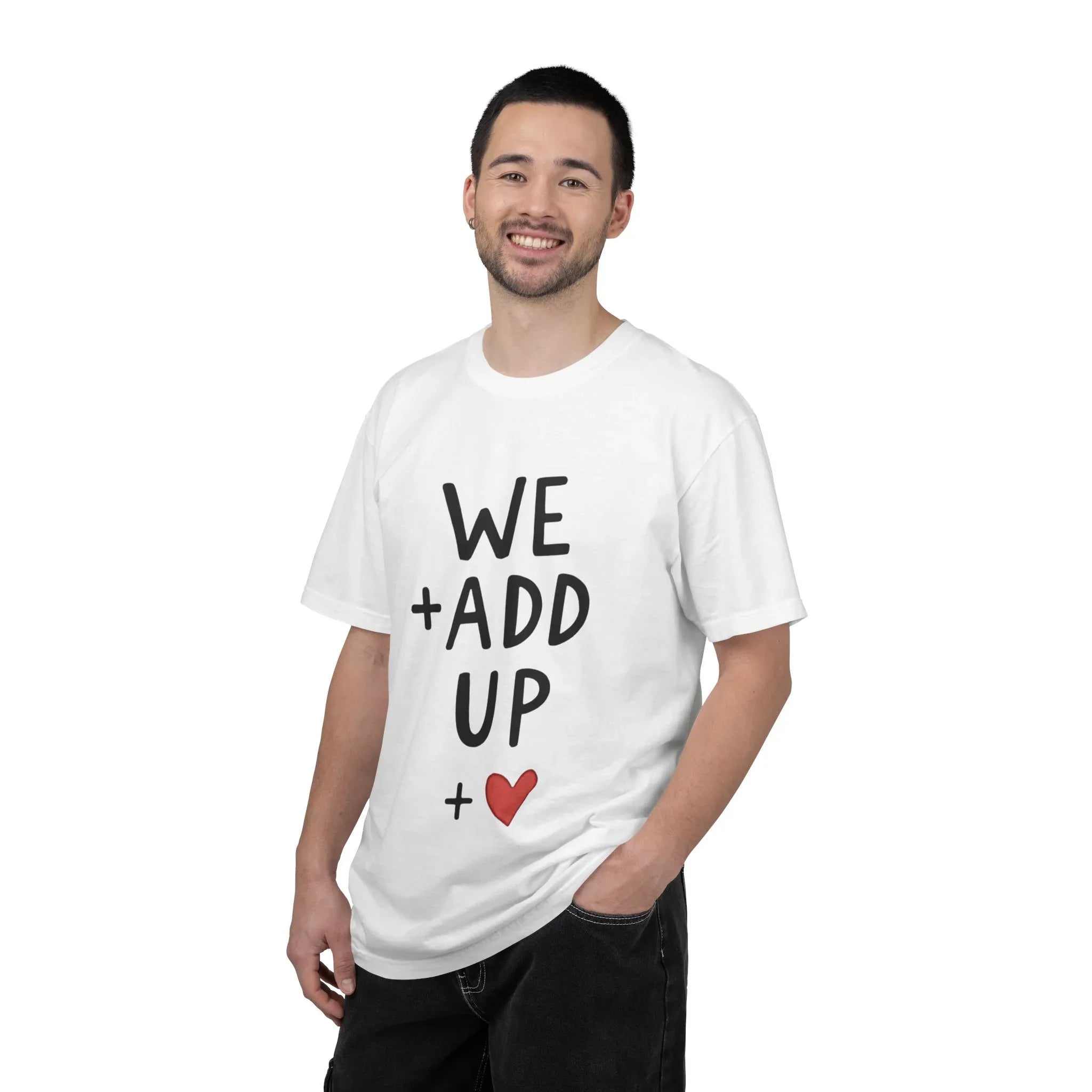 We Add Up Shirt, Math Love Typography T-Shirt, Minimal Heart Tee, Couples Valentine Gift, Anniversary Relationship Quote