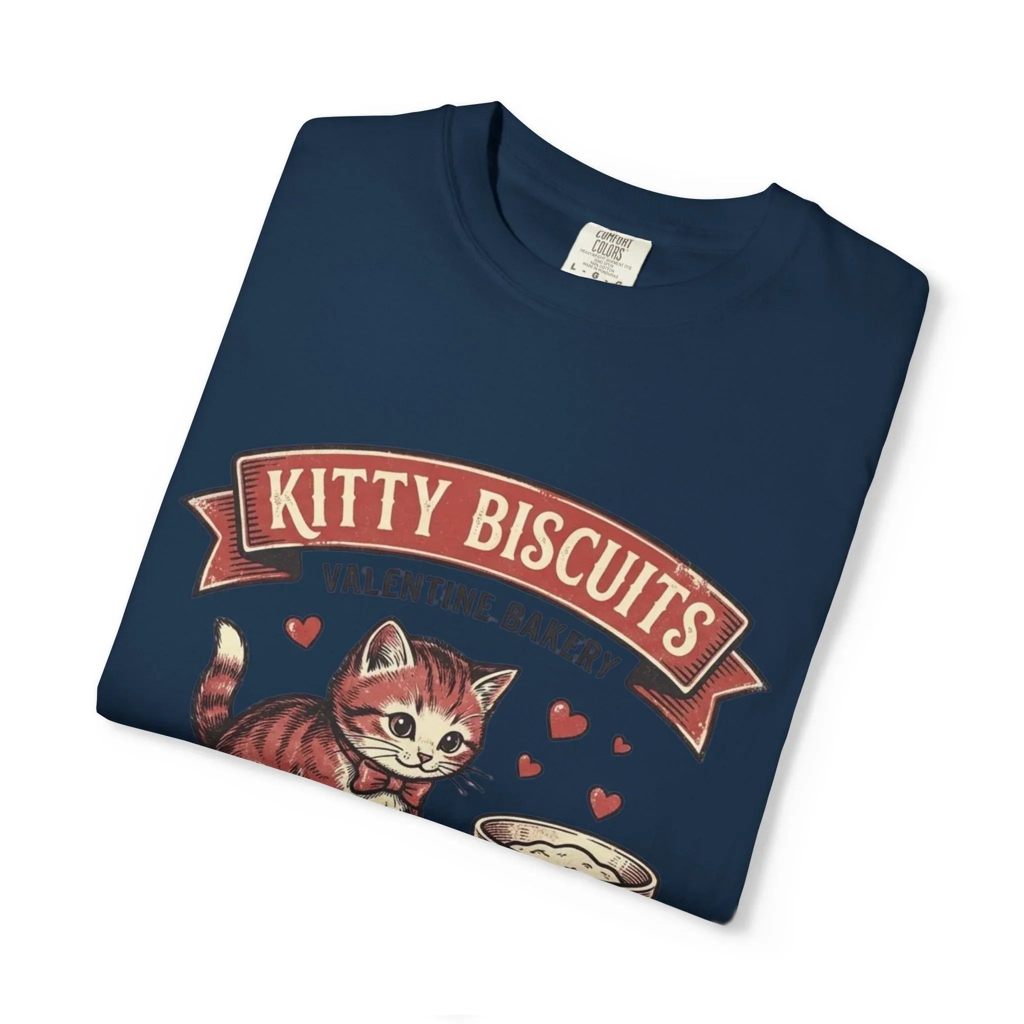 Kitty Biscuits T-Shirt | Valentine Bakery Cat We Knead You Graphic Tee
